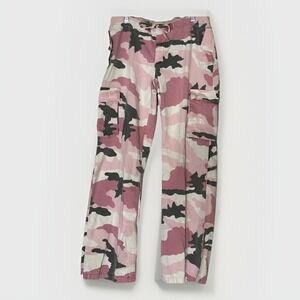 Mossimo Pink Camo Cargo Pants Y2K Size 11 Womens Baggy Grunge Gorpcore Ripstop